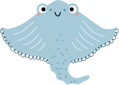 Smiling stingray icon