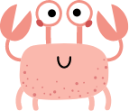 Smiling crab icon