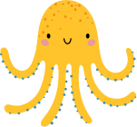 Smiling octopus icon